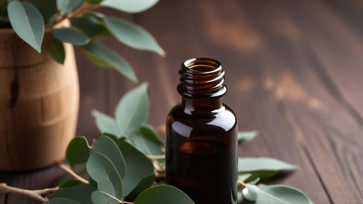 Ätherisches Aufgussöl mit Eukalyptus und Birkenzweigen