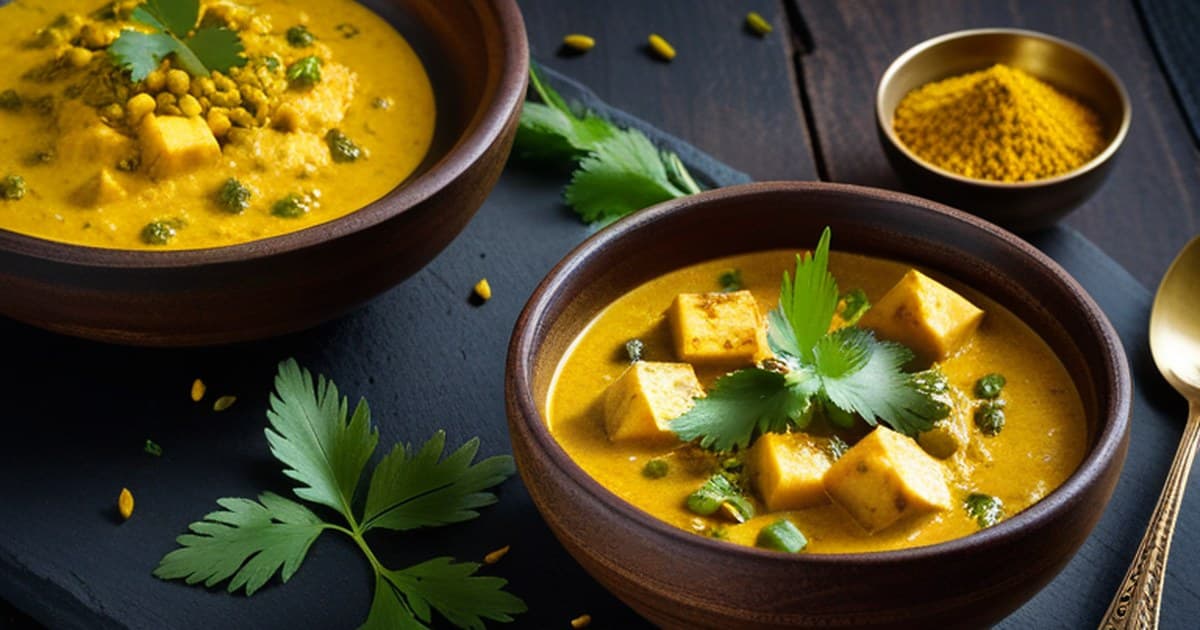 Erbsen-Paneer-Curry