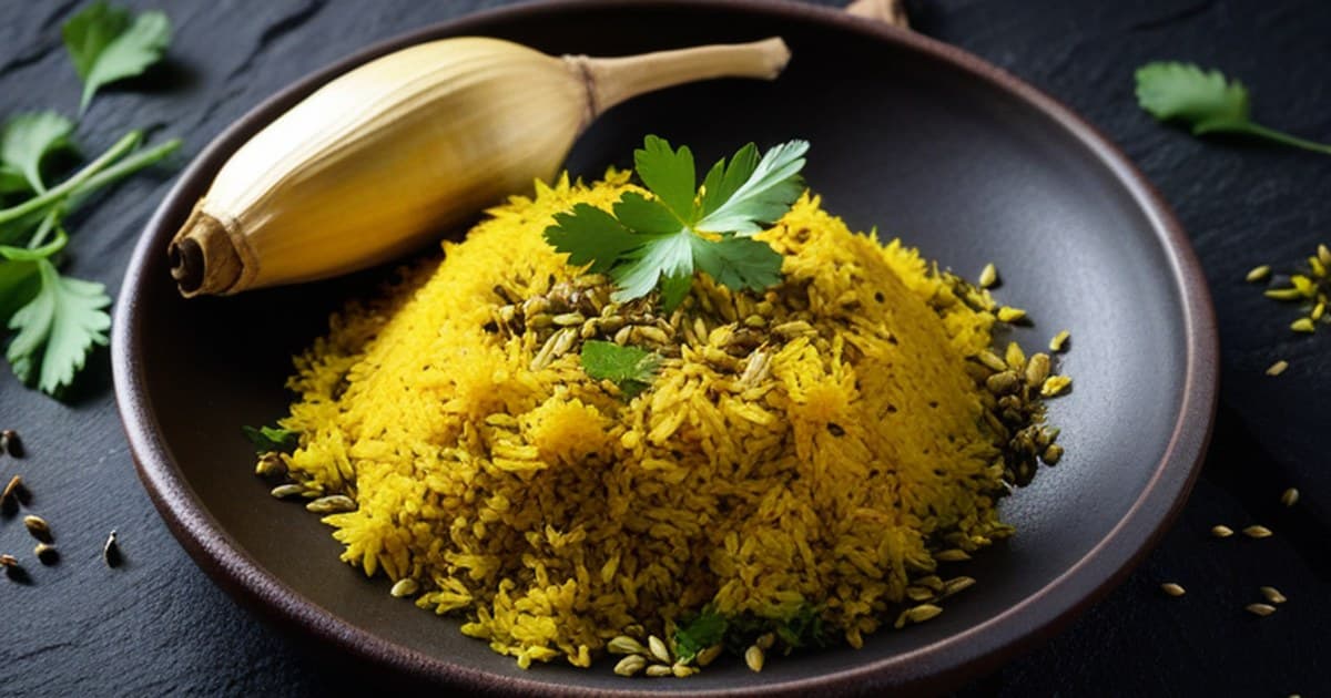 Fisch-Biryani mit Safran