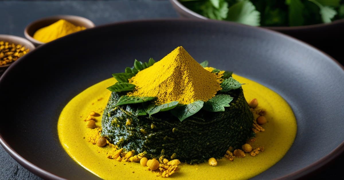 Kurkuma-Fisch mit Spinat