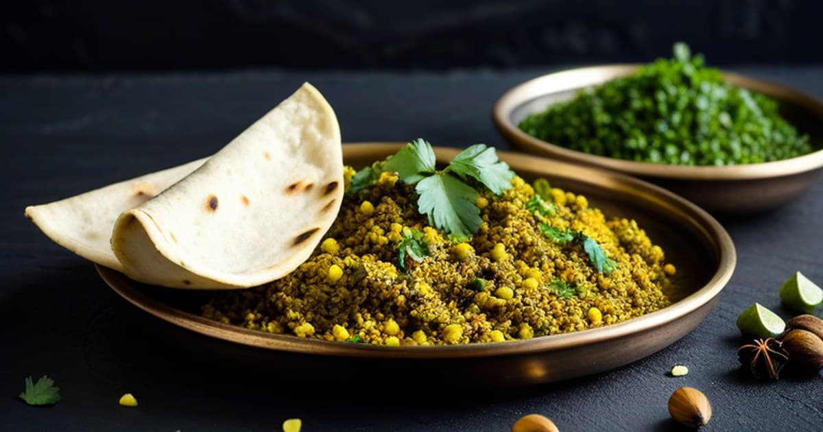 Lamm-Hackfleisch mit Erbsen